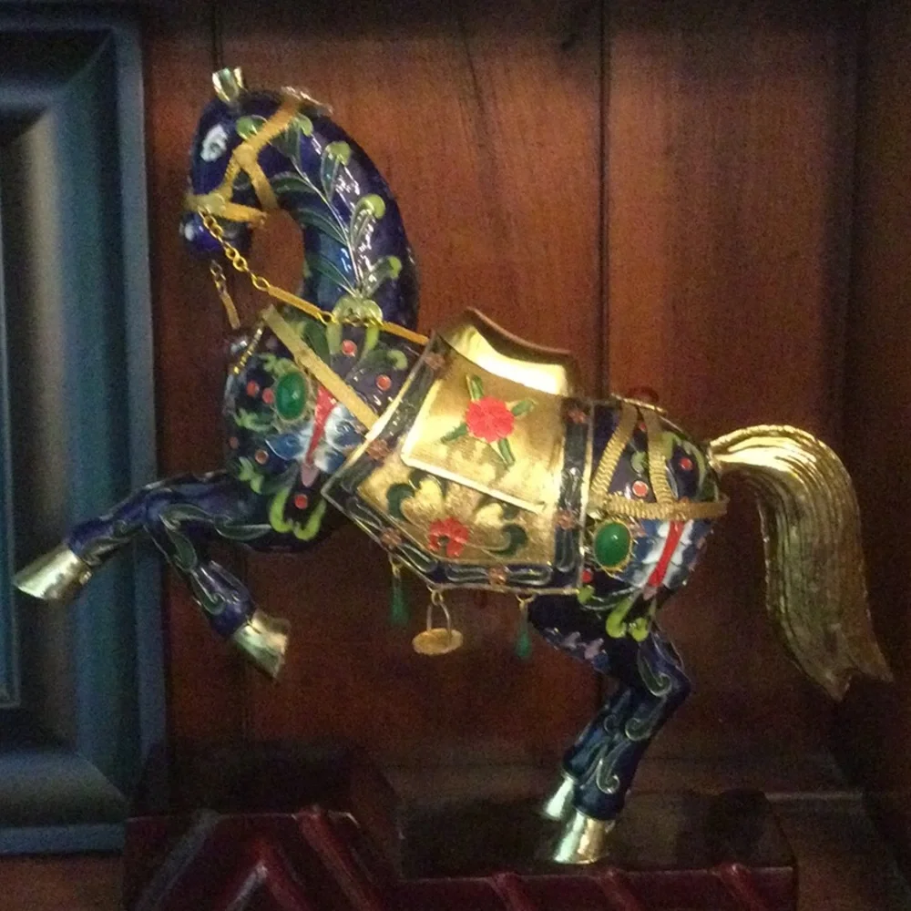 Estate Find Cloisonne Horse On Stand - Picture 13 of 13